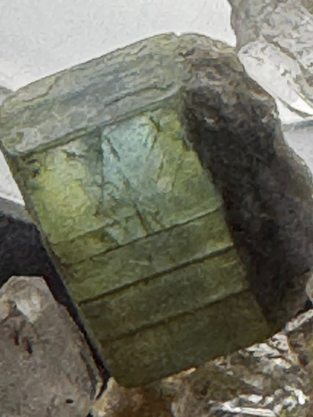 Rarw Bi/color Tourmaline Crystal Specimen Blue/green